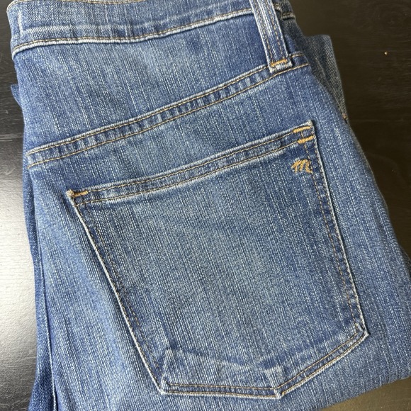 Madewell Jeans Womens 25 Fits 28x25 Classic Straight Blue High Rise Distressed - Picture 10 of 10